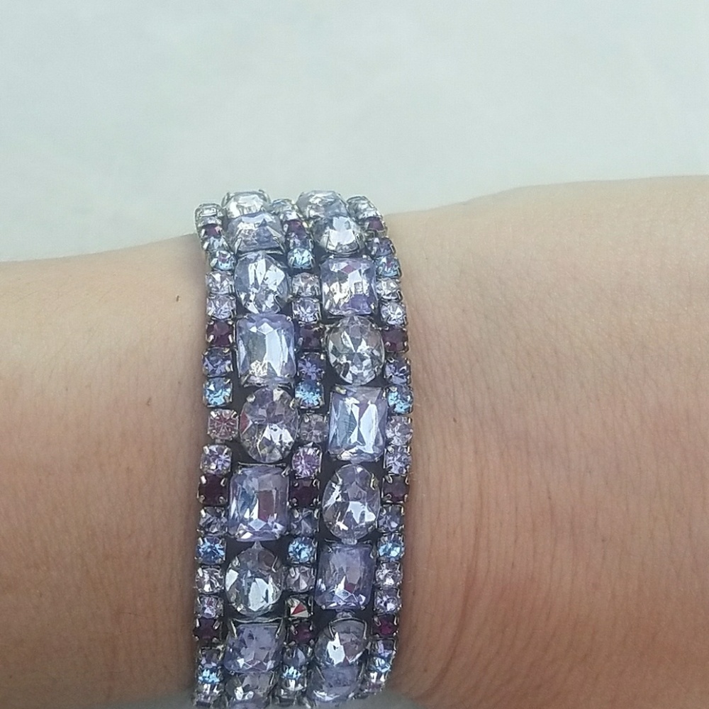Purple Rhinestone Bracelet - Picture 4 of 4